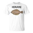 Hirame ヒラメ 平目 鮃 魚好き 願掛け 釣り好き 海釣り 趣味 おもしろ 寿司ネタ 趣味釣り 船釣り 釣り Tシャツ