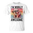 I'm Woolly Awesome 面白い レトロ メンズ レディース キッズ ウーリーマンモス Tシャツ