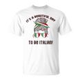 It's A Beautiful Day To Be Italian イタリア国旗 ミーム 背面に Tシャツ