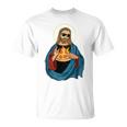 Jesus Holding A Pizza 長袖tシャツ Tシャツ