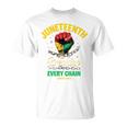 Junenth Breaking Every Chainince 1865 Fist Pride 長袖tシャツ Tシャツ