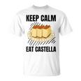 Keep Calm Eat Castella ヴィンテージ グランジ カステラ ケーキ好き Tシャツ