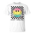 Keepmiling キュート 面白い ハッピー 平和 笑顔 ポジティブ Tシャツ