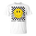 Keepmiling キュート 黄色 幸せ 平和 笑顔 ポジティブ Tシャツ