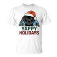 Lab クリスマス ラブラドールレトリバー Yappy Holidays Dog Tシャツ