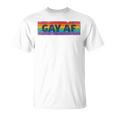 Lgbtq Gay Af Pride Lgbt Ally Rainbow Flag Retrointage Tシャツ