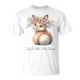 Life Is Better With Bunnies 水彩 ウサギ 花柄 ウサギ Tシャツ