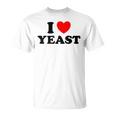I Love Yeast 面白くてかわいい栄養パン屋フードヌーチファン Tシャツ