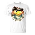 Maine Usa ハイキング ハイカー バックパッカー ハイキング 山 アウトドア 長袖tシャツ Tシャツ