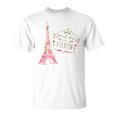 Meet Me In Paris 水彩プリントtシャツ エッフェル塔 Tシャツ
