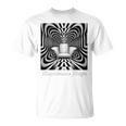 Monochrome Magic 幾何学トリックアート 長袖tシャツ Tシャツ