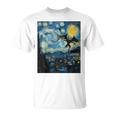Mothman Cryptid Cryptozoology 星月夜 ゴッホ絵画 Tシャツ