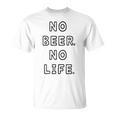 No Beer No Life ノービアーノーライフ ビール おもしろ かわいい Tシャツ