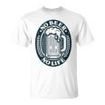 No Beer No Life ヴィンテージ飲料 ビール愛好家向け 左胸 Tシャツ