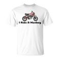 I Ride A Monkey オートバイミニバイクまたはピットバイク Tシャツ