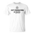 Scp Foundation Dクラス 囚人バーコード Tシャツ