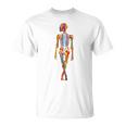 Skelleton カラフル ヒューマンアート 抽象 グラフィック スケルトン Tシャツ
