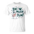 Snow Much Fun 冬 雪だるま おもしろい クリスマス キッズ レディース メンズ Tシャツ