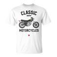 Sr500 ブラック クラシックバイク モーターサイクリスト オートバイ Tシャツ