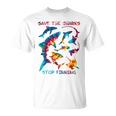 Stop Finning ジンベエザメ シュモクザメサメの種類タイダイ 長袖tシャツ Tシャツ