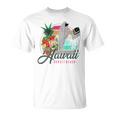 Sunset Beach Hawaii、サーフィンサーフボードレトロ、バックプリント Tシャツ