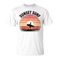 Sunseturf サーフボード ビンテージサーフィン サーファー用 Tシャツ