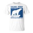Svalbard ノルウェー ポーラーベア ロングイヤービーン スピッツベルゲン オーロラ Tシャツ