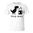 Tea Rex Pixel 8ビットゲーム恐竜 Tシャツ