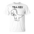 Tea-Rex おもしろドリンクグラフィック Tシャツ