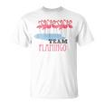 Team Flamingo キュート フラミンゴシャツ 素晴らしい夏用シャツ Tシャツ
