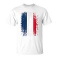 Vintage France Distressed Flag Illustration Graphic s Tシャツ