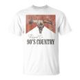 Vintage Western Bull Skull Raised On 90'S Country Music T-Shirt