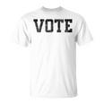 Vote レディース メンズ アンティーク調テキスト 2024 選挙 Tシャツ