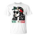 Woman Viva Mexico Flag Cinco De Mayo Mexican Girls T-Shirt