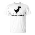 You Are Offline T-Rex 恐竜のラン ピクセルアート 恐竜ゲーム Tシャツ