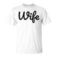 【Wife】妻 嫁 奥さん シンプル おしゃれ 英語 英文字 夫婦お揃い 結婚祝い カップル ペアルック おもしろ ペア Tシャツ