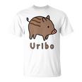 うりぼう Uribo うり坊 瓜坊 うりぼう ウリボウ ローマ字 可愛い かわいい 猪 いのしし イノシシ 亥 豚 動物 Tシャツ