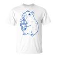 かわいい カピバラ ノベルティ グラフィック ボバティー ミルクセーキ ミルクティー Tシャツ