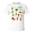 かわいい野菜 かわいい野菜 ヘルシーフード 食べる ビーガン Tシャツ