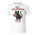 この脳みそのかわいい黒猫のミームを落とした 長袖tシャツ Tシャツ