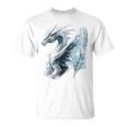 アイスドラゴン グラフィック 神話アート アイスドラゴン Tシャツ