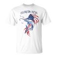 アメリカ国旗 愛国的 カジキ マーリン フロリダの鍵 Tシャツ