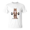 ウェイトリフティング 筋トレ バーベル やる気がないなら家に帰れ 赤毛 猫 ねこ Tシャツ