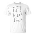 ウォンバット かわいいげっ歯類 森の動物図鑑 Tシャツ