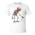 エイリアン スケルトン クリーチャー 松葉杖 スティック Tシャツ