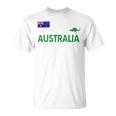 オーストラリア 国旗 カンガルー サッカー ラグビー フットボール 水泳 応援 Tシャツ