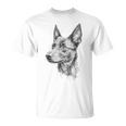 オーストラリアンケルピー 犬 モチーフ ペット アートワーク オーストラリアンケルピー Tシャツ