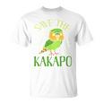カカポ絶滅危惧保全啓発鳥を救え 長袖tシャツ Tシャツ