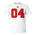 カレッジ 04 ナンバー スタイル ヴィンテージ イタリア国旗 Tシャツ