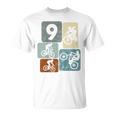 キッズ 9歳の男の子サイクリスト9歳の誕生日バイクマウンテンバイク Tシャツ